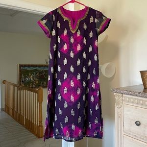 Purple Tie Dye Salwar Kameez
